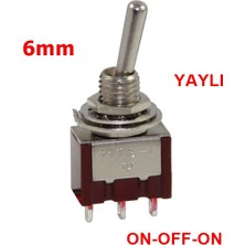 Maroces MR-143 Toggle Swıtch (On)-Off-(On) 3 Bacaklı (MTS-123) Yaylı A Kalite (Kırmızı)