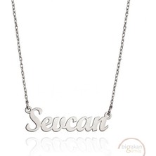 Bigakan 925 Ayar Gümüş Sevcan Isimli Kolye