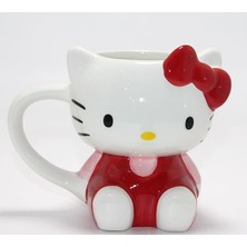 EkoAlışverişDünyam 3D Hello Kitty Tasarımı Porselen Kupa Bardak