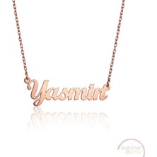 Bigakan 925 Ayar Gümüş Yasmin Isimli Kolye Rose Kaplama