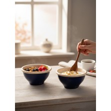 Lia Porselen Patara Lacivert 2 Parça Kase Seti 9 cm