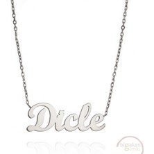 Bigakan 925 Ayar Gümüş Dicle Isimli Kolye