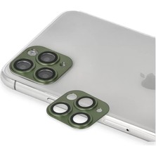 TeknoKapsül Newface iPhone 11 Pro Max Pers Alüminyum Kamera Lens - Yeşil