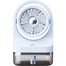 Avcı Teknoloji Market Sulu Soğuk Buharlı Masaüstü Vantilatör Şarjlı Nemlendiricili Mini Fan