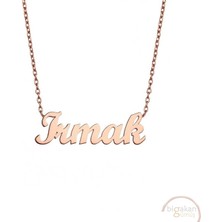 Bigakan 925 Ayar Gümüş Irmak Isimli Kolye Rose Kaplama