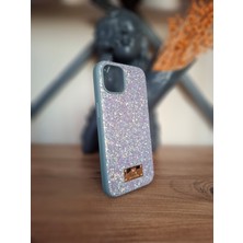 Puloka iPhone 13 Uyumlu Simli Işıltılı Taşlı Içi Kadife Kamera Koruma Çıkıntılı Yüksek Kalite Lüks Kılıf