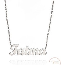 Bigakan 925 Ayar Gümüş Fatma Isimli Kolye