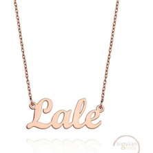 Bigakan 925 Ayar Gümüş Lale Isimli Kolye Rose Kaplama