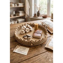 Bellevie Dekoratif Halat Sunum Tepsisi - El Örmesi Rustik Organizer