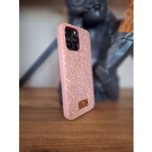 Puloka iPhone 15 Pro Max Simli Işıltılı Taşlı Içi Kadife Kamera Koruma Çıkıntılı Yüksek Kalite Lüks Kılıf