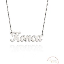 Bigakan 925 Ayar Gümüş Konca Isimli Kolye