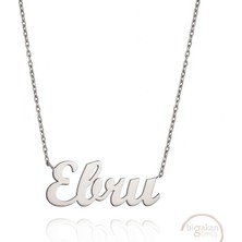 Bigakan 925 Ayar Gümüş Ebru Isimli Kolye