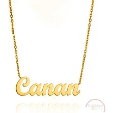 Bigakan 925 Ayar Gümüş Altın Kaplama Canan Isimli Kolye