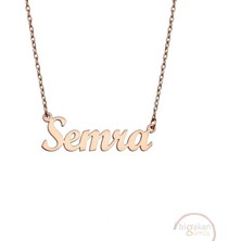 Bigakan 925 Ayar Gümüş Semra Isimli Kolye Rose Kaplama