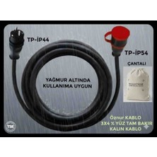 Srcelektronik Öznur Kablo Araç Şarjı Uyumlu (1-10) Metre Arası (3x4 Ttr Tam Bakır)( Ip 44-54 Tp Fişli) Uzatma Seyyar