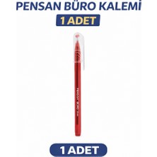 TeknoKapsül Pensan Büro 2270 Kırmızı Tükenmez Kalem 1.0 mm Medium Yerli Üretim 1 Adet