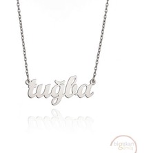 Bigakan 925 Ayar Gümüş Tuğba Isimli Kolye