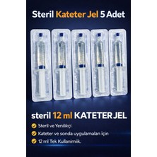 Konix Lido C Steril Kateter Jel 12 ml (5 Adet) – Tek Kullanımlık Hidrofilik Kayganlaştırıcı Jel Enjektör