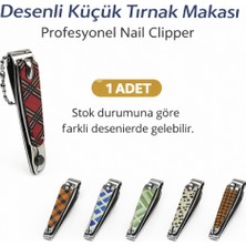 TeknoKapsül Profesyonel Küçük Tırnak Makası Desenli Nail Clipper 1 Adet