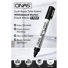 TeknoKapsül Onas Siyah Beyaz Tahta Kalemi Whiteboard Marker Düşük Kokulu 1 Adet