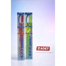 TeknoKapsül Banat Compact Kutulu Diş Fırçası 2 Adet Orta Sert Koruyucu Kapaklı Set