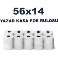 Çeliker 56X14 Termal Pos Kağıdı Rulosu 10'lu - Tüm Pos Cihazlara Uyumlu