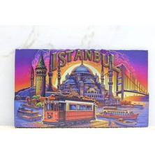 Ahşap Istanbul Temalı Magnet - Model 9