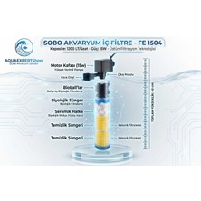 Sobo Akvaryum Iç Filtre - 4 Aşamalı - Içi Dolu -1200 Lt/saat -15W -FE-1504