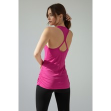 Scorp Aura Sırt Detaylı Kadın Spor Atlet Fuşya