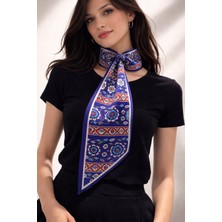 Mavi Masal Mavi Etnik Desenli Kadın Fular