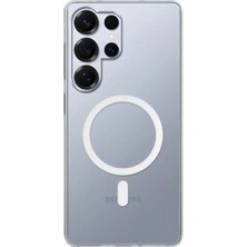 Teknomoda Samsung Galaxy S25 Ultra Kılıf Sararmaz Slim Magsafe Kablosuz Şarj Uyumlu Manyetik Sert Şeffaf Kapak