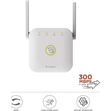 MiraLive Wr-25 Beyaz Wifi Sinyal Yakınlaştırıcı Güçlendirici Router 300MBPS