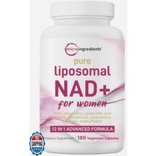 Micro Ingredients, Liposomal Nad+ For Women, 180 Vegetarian Capsules.