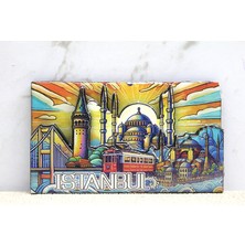 Ahşap Istanbul Temalı Magnet - Model 7