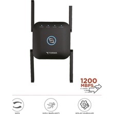 İlkyaz Fashion Wifi Sinyal Güçlendirici Yakınlaştırıcı Pro Router AC24 Siyah