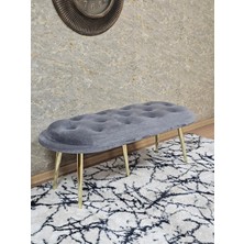 Sevinç Mobilya Ufo Oturak Bench - Gold Kaplama Sivriltme Ayak - Oturak - Bench - Puf - Yatak Ucu Pufu