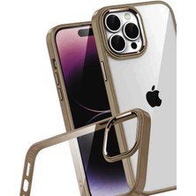 Toyigoo Ieg™  Apple Iphone 15 Pro Max Razer Lensli Silikon - Çöl Titanyum