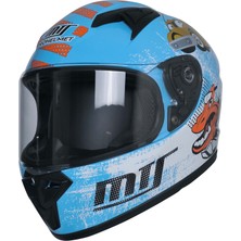 Mts M-201 Full Face Motosiklet Çocuk Kaskı M2 Blue