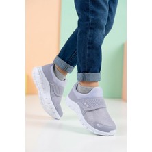 Oksit Meysa Unisex Çocuk Fileli Hafif Spor Ayakkabı - Cırt Cırtlı Ortopedik Tabanlı Günlük Yürüyüş Ayakkabısı