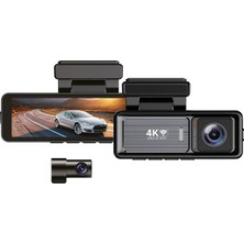 Avcı Teknoloji Market Ultra Hd 4K Wi-Fi Araç Içi Kamera Seti Çift Kameralı Telefon Bağlantılı