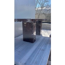 Adomar Marble Rosso Levanto Yemek Masası, 230X100 Kenar 5cm