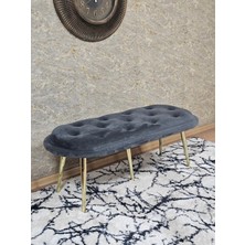 Sevinç Mobilya Ufo Oturak Bench - Gold Kaplama Sivriltme Ayak - Oturak - Bench - Puf - Yatak Ucu Pufu