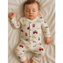 Saye Kids Traktör Desen Bebek Pijama Takımı