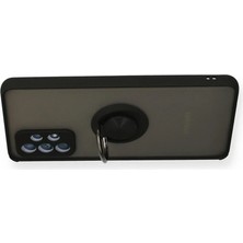 Toyigoo Ieg™  Samsung Galaxy A72 Kılıf Montreal Yüzüklü Silikon Kapak - Siyah