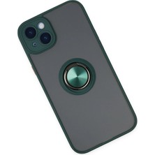 Toyigoo Ieg™  Iphone 14 Kılıf Montreal Yüzüklü Silikon Kapak - Yeşil