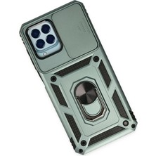 Toyigoo Ieg™  Samsung Galaxy M33 Kılıf Pars Lens Yüzüklü Silikon - Yeşil