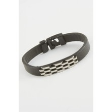 Toyigoo Ieg™ Zincir Desenli Kaliteli Suni Deri Bileklik