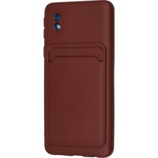 Toyigoo Ieg™  Samsung Galaxy A01 Core Kılıf Kelvin Kartvizitli Silikon - Bordo