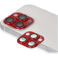 Toyigoo Ieg™  Iphone 13 Pro Max Pers Alüminyum Kamera Lens - Kırmızı