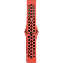 Toyigoo Ieg™  Watch 20MM Spor Delikli Kordon - Kırmızı-Siyah